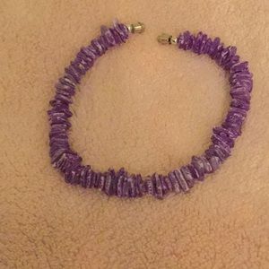 Purple Shell Bracelet 9.5 inches long